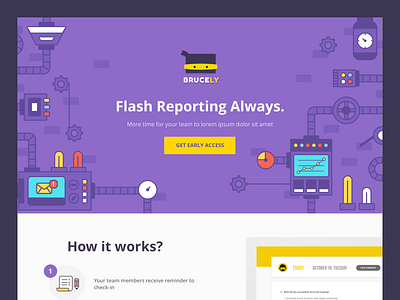 Vector Landing Page Design flat header design header illustration web ui