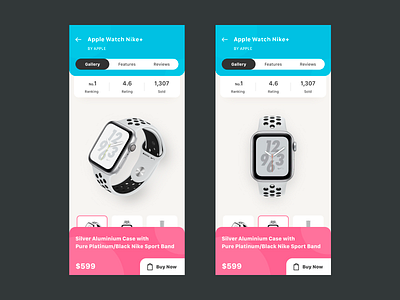 Product UI buy now mobile ui product ui segmented bar