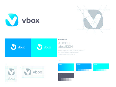 vbox app logo brand branding design logo typography