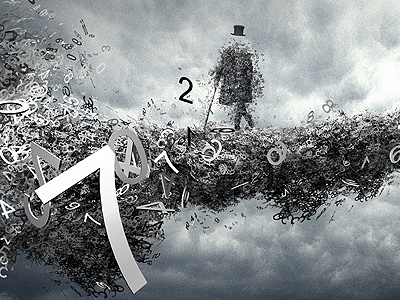 Numbers man 3d photo retouch photomanipulation poster