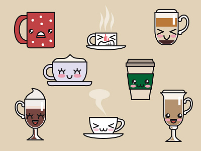 Coffee Friends illustration vector