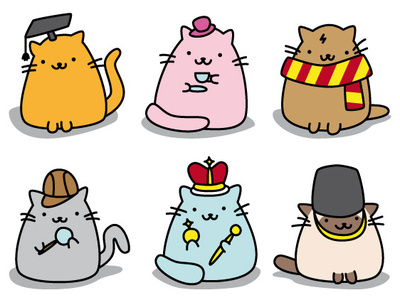 Character Cats illustration vector