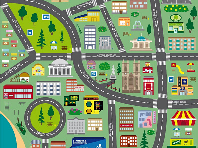 City Map (Centre) illustration vector