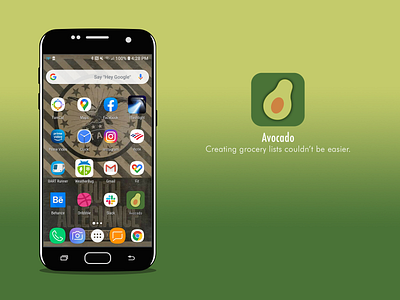 Avocado App Icon Mockup Daily UI 0005 app design branding icon illustration logo mobile app ui