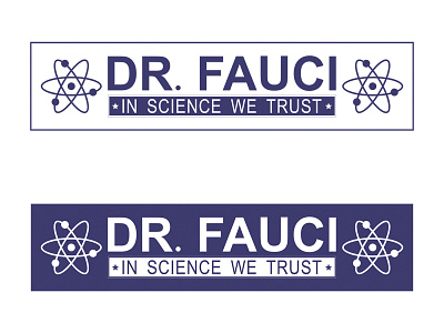 DR FAUCI Bumper Sticker branding design illustration logo vector