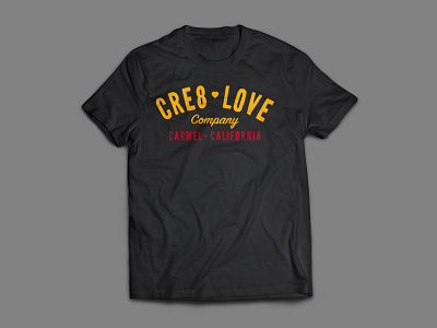 CRE8 LOVE T-Shirt Mockup apparel branding design illustration logo