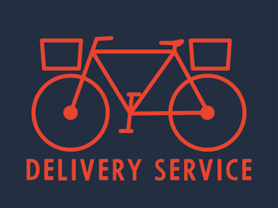 Bicycle Delivery Service illustration logo vector