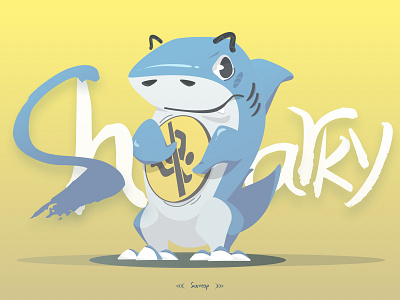 Sharky design illustration training vector