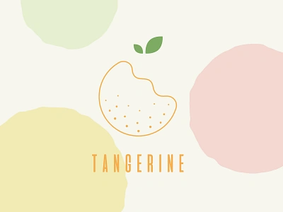 Tangerine colorful design fruit fruit logo illustration logo packaging packaging design pastel pastel color vector