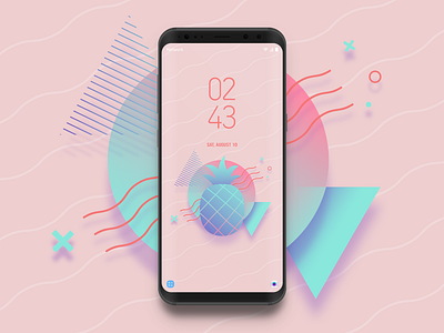 Pinepop [ Phone Background ] adobe colorful design illustration pastel shapes vector vibrant colors