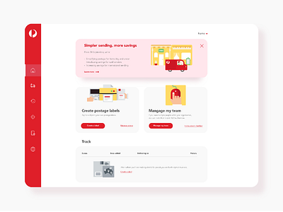 Australia Post dashboad design illustration ui ux design vector web website website design