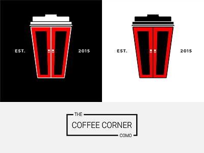 Coffee Corner Motif badge logo motif t shirt