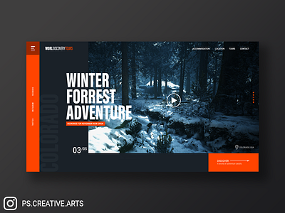 Winter Discovery Tour tour ui ux website winter