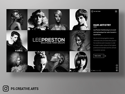 Lee Preston Boutique Hair Salon ui ux website