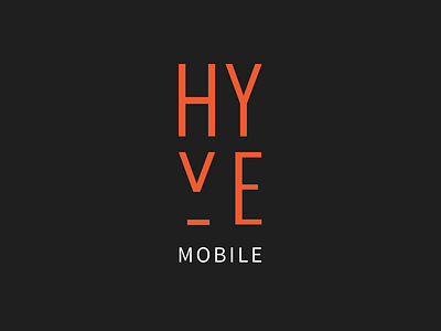 Hyve Mobile Logo black ci corporate identity dark design graphic graphic design hyve logo mobile orange