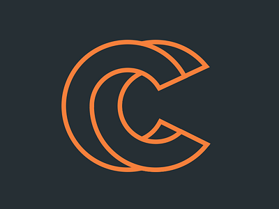 CC Logo cc dark design logo orange overlap overlapping vector