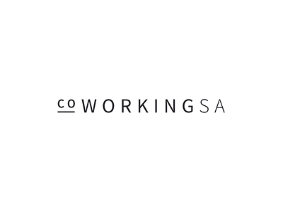 Co Working SA black and white brand co working co working sa design digital logo minimalism sa source sans pro