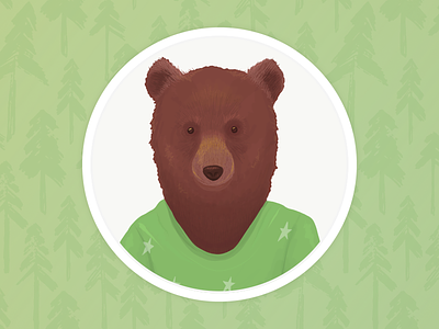 Bear profile illustration bear brown design digital forest grizzly illustration pic picture profile sketch vector