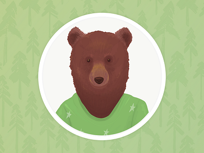 Bear profile illustration