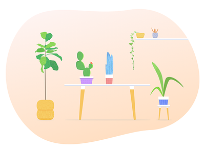 My bit of haven 🌿 colorful design digital doodle garden illustration jungle plants vector