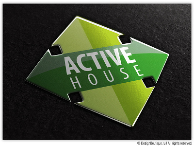 Active House active drawing glass green house icon identity illustrator light logo shining vector