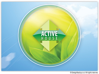 Active House active drawing glass green house icon identity illustrator light logo shining vector