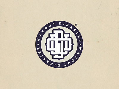 WAYOUT DISASTER branding design designer illustration lettering logo mascot sketch typography vector
