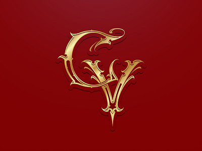CV MONOGRAM branding design illustration logo logotype mascot mascot design sketch typography vector