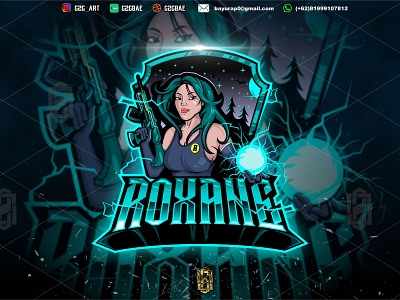 ROXANE TEAM design designer esport esport logo illustration lettering logo mascot mascot design mascotlogo sketch typography vector