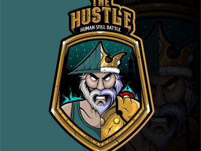 THE HUSTLE design designer esport esport logo illustration lettering logo mascot mascot design mascotlogo sketch typography vector