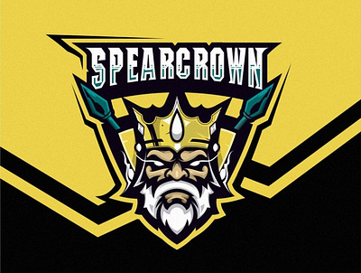 SPEARCROWN design designer esport logo illustration lettering logo mascot mascot design mascotlogo sketch typography vector