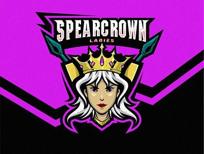 SPEARCROWN LADIES design designer illustration lettering logo mascot mascot design sketch typography vector