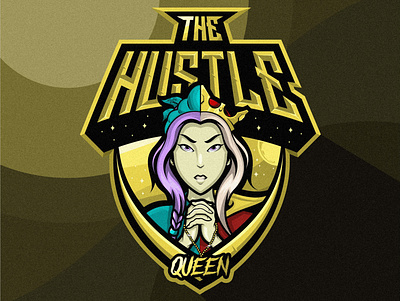 HUSTLE QUEEN design designer esport logo illustration logo mascot mascot design mascotlogo sketch vector