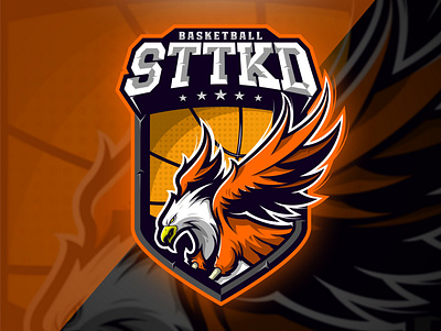 STTKD BASKETBALL design esport logo illustration lettering logo mascot mascot design mascotlogo sketch vector