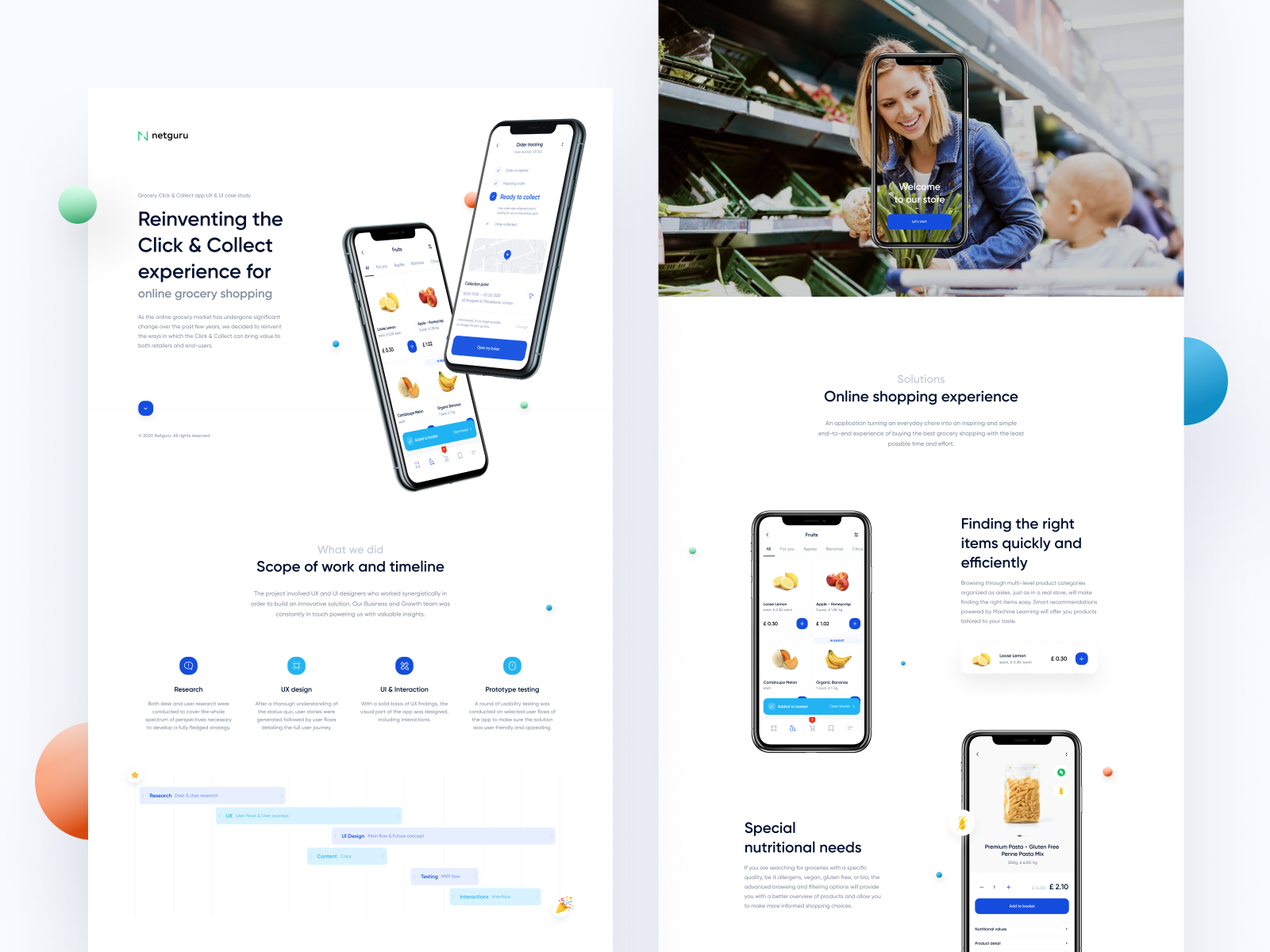 Click & Collect - Reinventing online grocery shopping experience ar blue clickcollect ecommerce food grocery icon locker robots shop timeline tracking ui vehicles webdesign