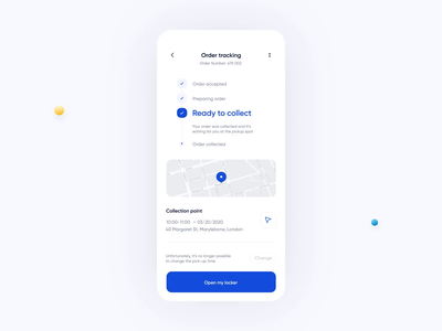 Click & Collect - Finding Collection Point animation app ar augmented reality blue management map navigation netguru order ordering shop street tracking