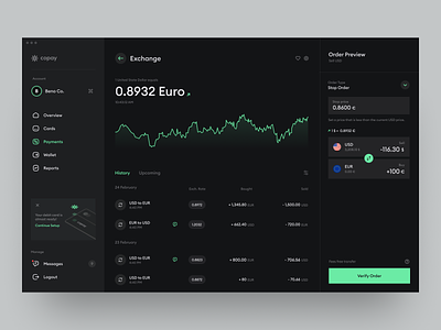 Banking Currency Exchange Dark Mode