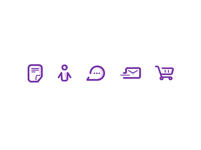Shop Icon Set basket document ecomerce flat icon mail outline psd set shop shopping talk