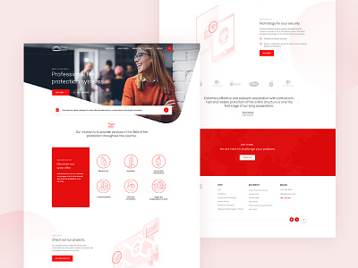 Fire Protections System - Real Pixel clean contact cta homepage illustration landingpage ux webdesign