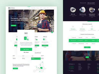 Booking Platform - Full Homepage book booking certyficate green illustration responsive technical ui ux web webdesign website