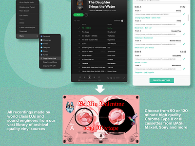 Mixtapes.IO Homepage UI design illustration tech ui ux web