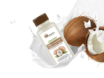 Free Coconut Oil Bottle Mockup PSD Template free mockup psd