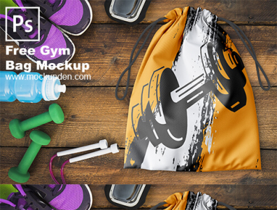 Download Free Gym Bag Mockup PSD Template by Mockup Den on Dribbble