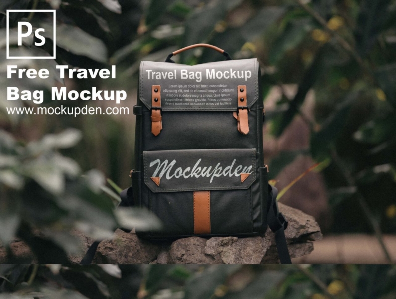 Download Free Travel Bag Mockup PSD Template by Mockup Den on Dribbble