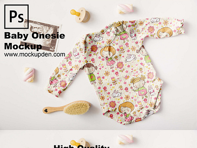 Download Free Baby Onesie Mockup Psd Template By Mockup Den On Dribbble