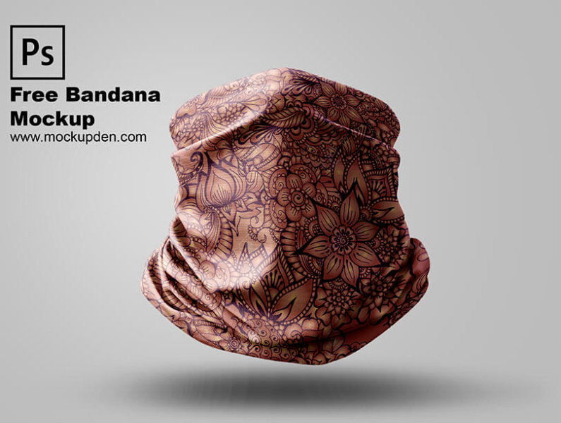 Free Bandana Mockup PSD Template by Mockup Den on Dribbble