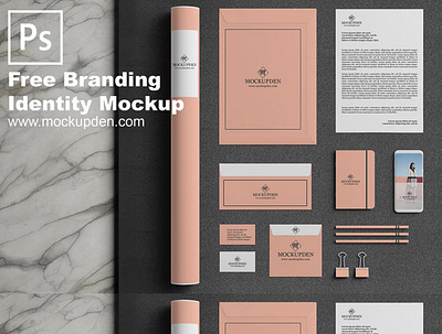 Free Branding Identity Mockup PSD Template brand design branding branding identity free mock up mockup psd