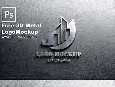 Free 3D Metal Logo Mockup PSD Template 3d 3d logo mockup 3d metal logo mockup metal logo mockup
