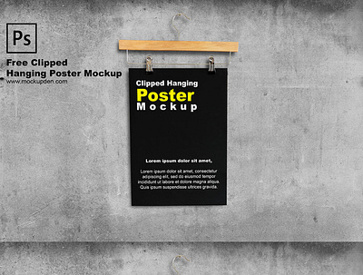 Free Clipped Hanging Poster Mockup PSD Template hanging poster mockup hanging poster mockup hanging poster mockup psd hanging poster mockup psd mock up poster mockup psd