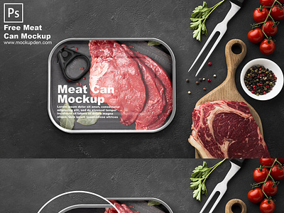 Download Free Meat Can Mockup Psd Template By Mockup Den On Dribbble